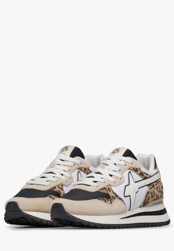 W6yz Sneakers in tessuto tecnico e suede Bianco-Grigio -YAK-W Acquista Ora