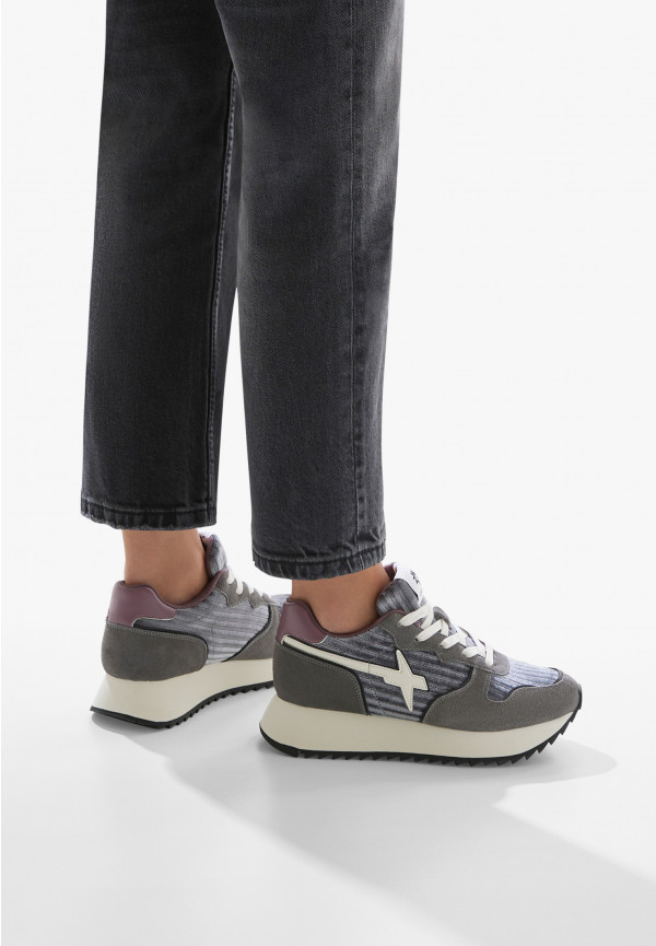W6yz Sneakers in pelle e suede Antracite -JET-W Fino Al -60%