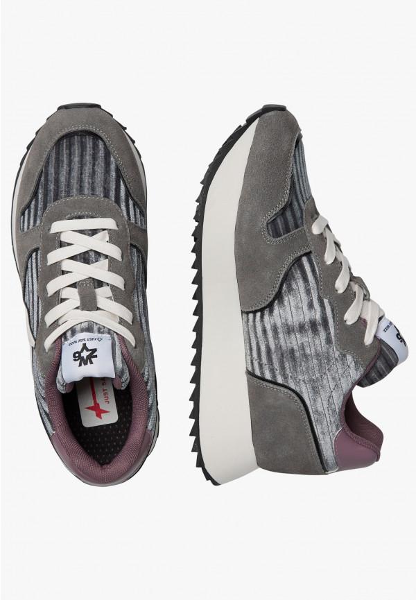 W6yz Sneakers in pelle e suede Antracite -JET-W Fino Al -60%