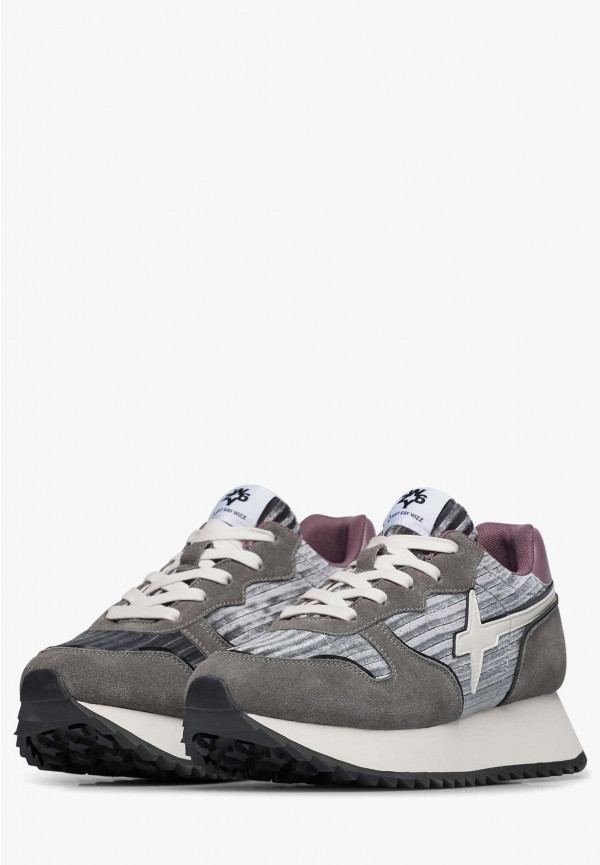 W6yz Sneakers in pelle e suede Antracite -JET-W Fino Al -60%