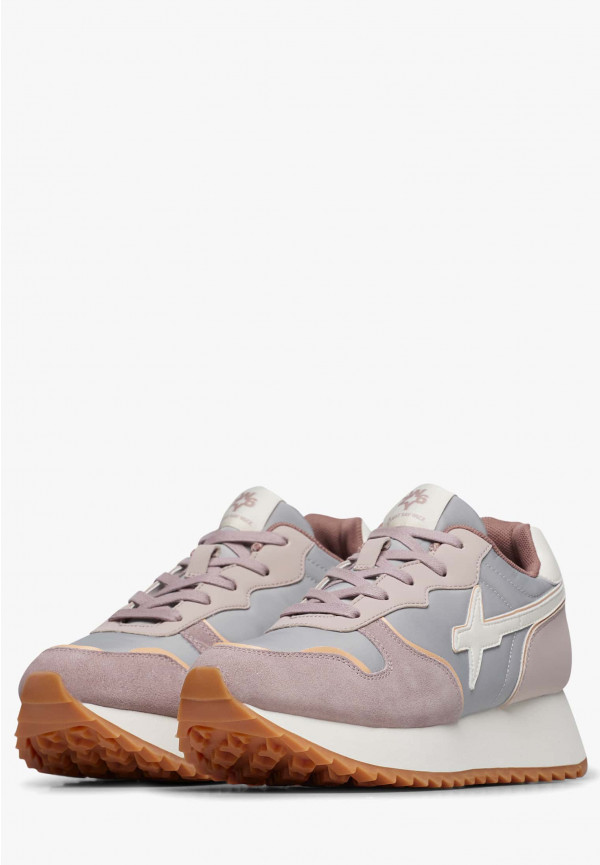 W6yz Sneakers in suede e tessuto tecnico Rosa -JET-W Shopping Online