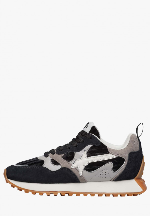 W6yz Sneakers in suede e tessuto tecnico Nero -LOOP-W Convenienza