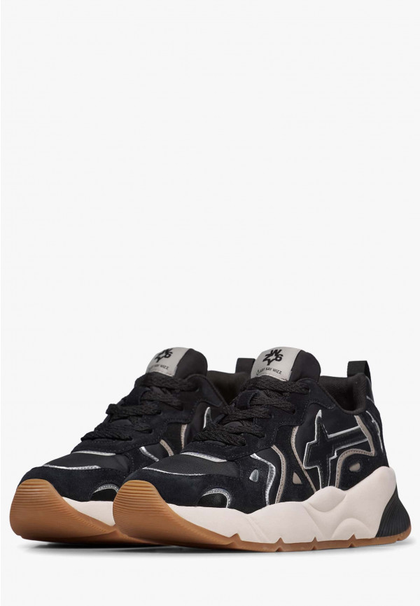 W6yz Sneakers in suede e tessuto tecnico Nero -SARAH-W Sconto