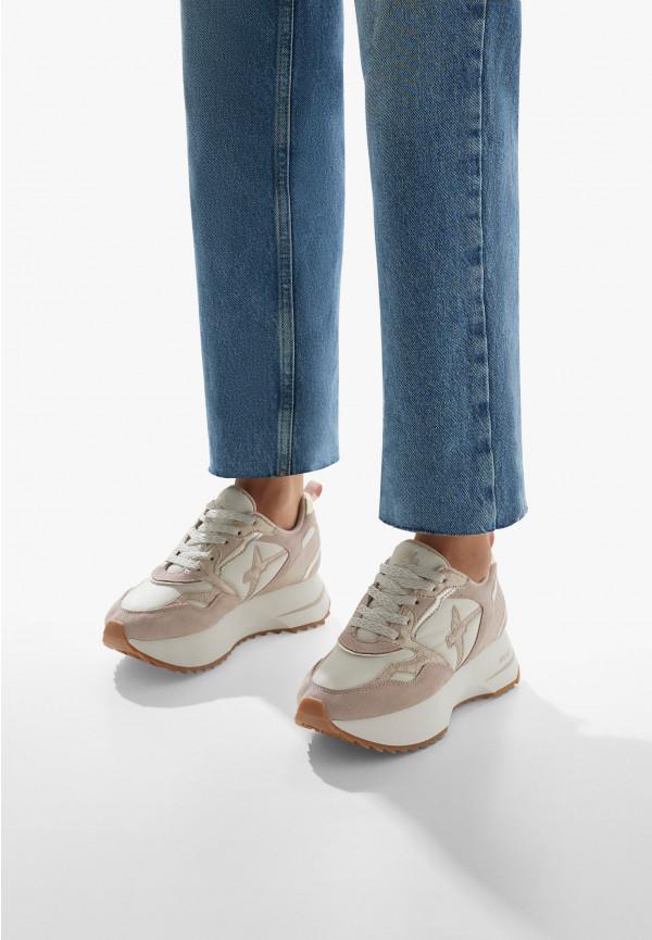 W6yz Sneakers in pelle e tessuto tecnico Rosa cipria -ANNY 2 W Limitato a 3 giorni