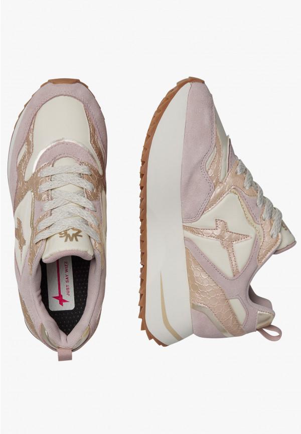 W6yz Sneakers in pelle e tessuto tecnico Rosa cipria -ANNY 2 W Limitato a 3 giorni