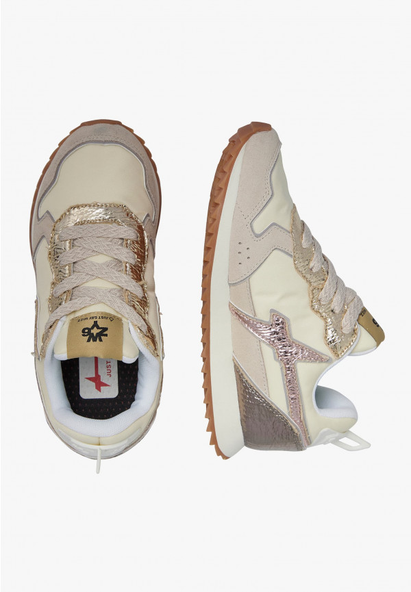 W6yz Sneakers in tessuto tecnico e suede Beige -JET-J In Saldo