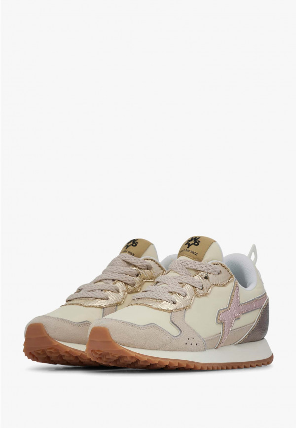 W6yz Sneakers in tessuto tecnico e suede Beige -JET-J In Saldo