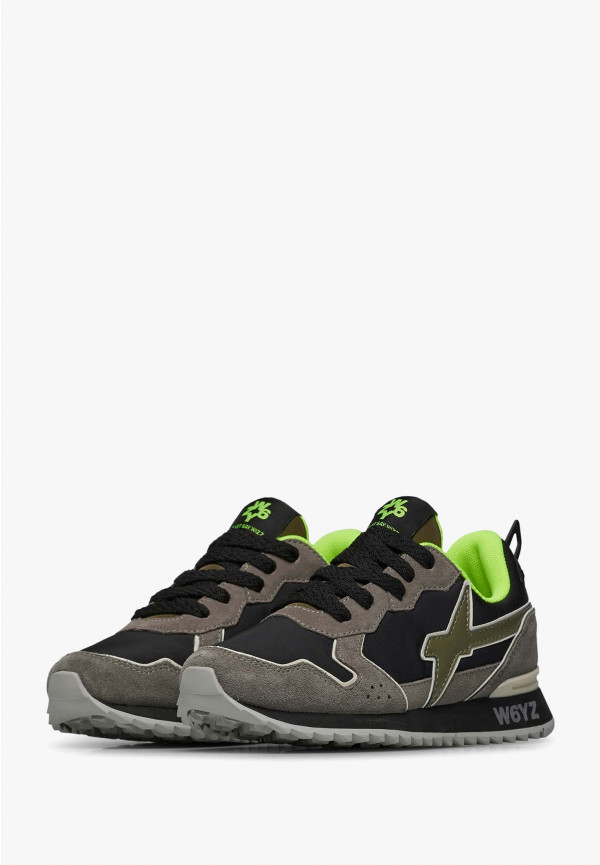 W6yz Sneakers in tessuto tecnico e suede Antracite -JET-J Nuova