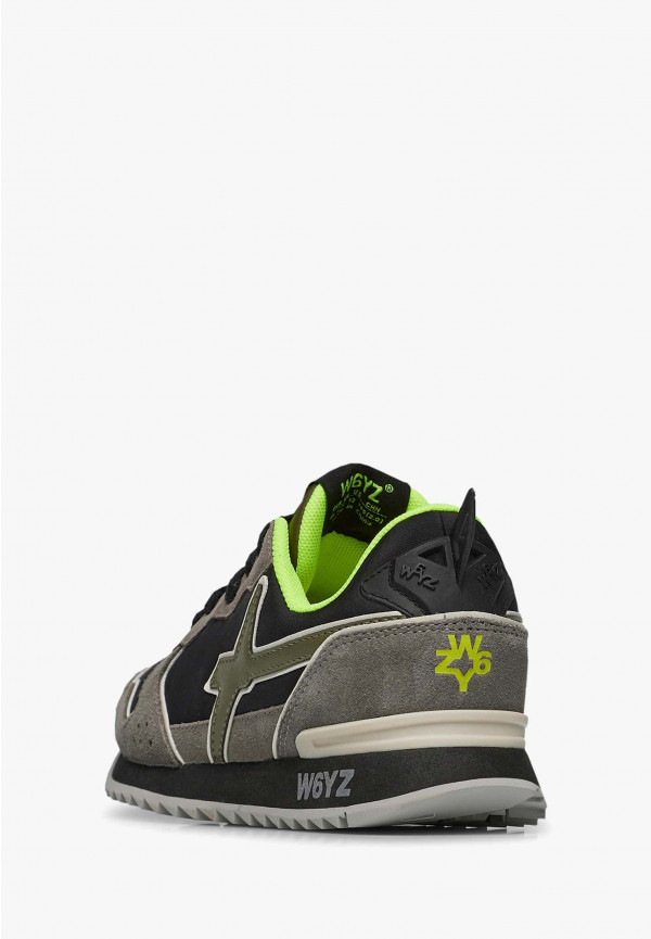 W6yz Sneakers in tessuto tecnico e suede Antracite -JET-J Nuova