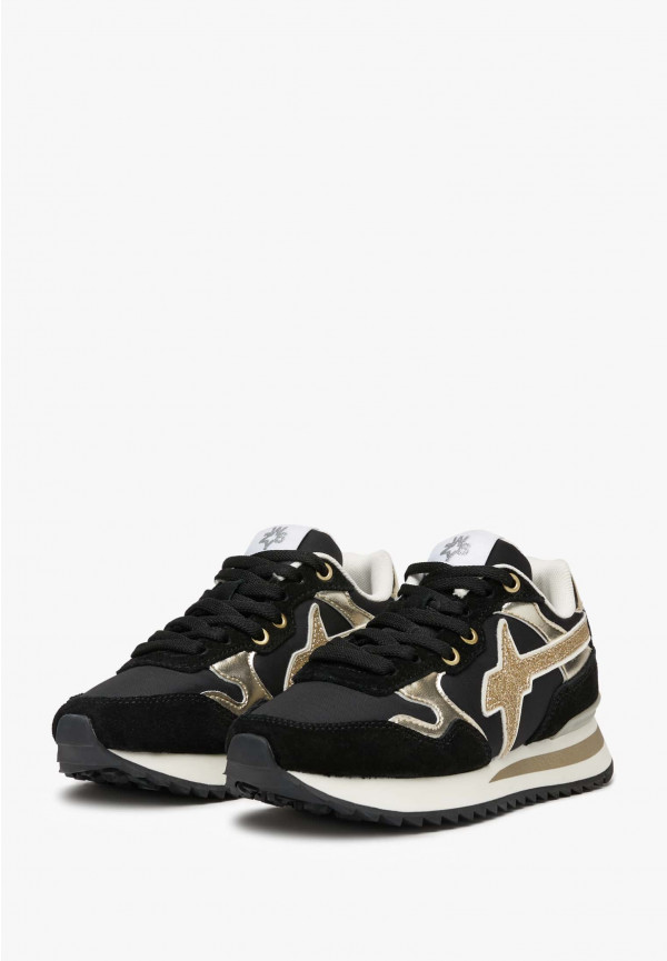 W6yz Sneakers in tessuto tecnico suede e pelle Nero -YAK-J In Linea