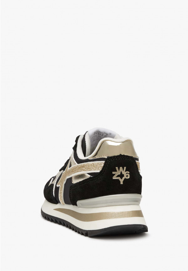 W6yz Sneakers in tessuto tecnico suede e pelle Nero -YAK-J In Linea