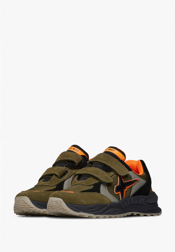 W6yz Sneakers in suede e tessuto tecnico Militare -CHEWINGUM JUNIOR VL Qualità