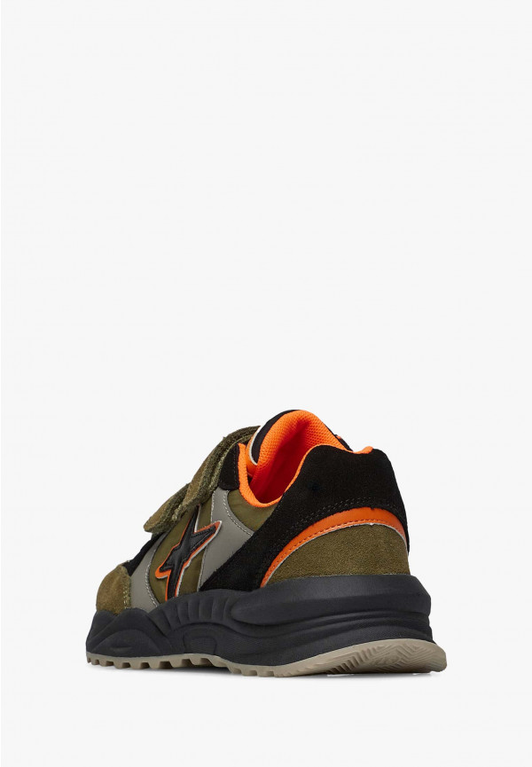 W6yz Sneakers in suede e tessuto tecnico Militare -CHEWINGUM JUNIOR VL Qualità