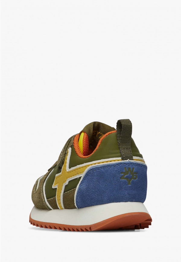 W6yz Sneakers in suede e tessuto tecnico Militare -JET-BABY Promozione