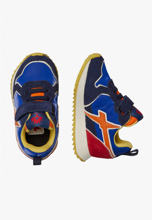 W6yz Sneakers in suede e tessuto tecnico Nero -JET-BABY Spedizione Gratuita