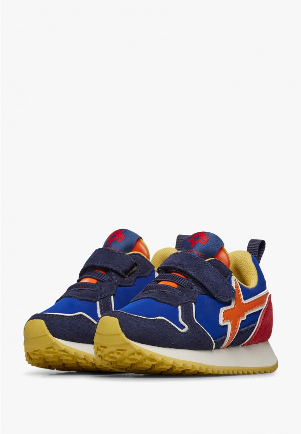W6yz Sneakers in suede e tessuto tecnico Nero -JET-BABY Spedizione Gratuita