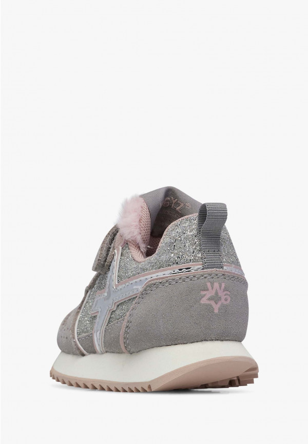 W6yz Sneaker in tessuto tecnico e suede Argento -JET-BABY Pezzi Unici