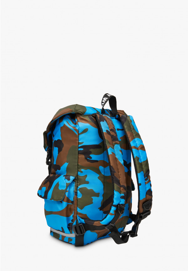 W6yz Zaino con stampa camouflage Azzurro -BOOST Qualità Garantita