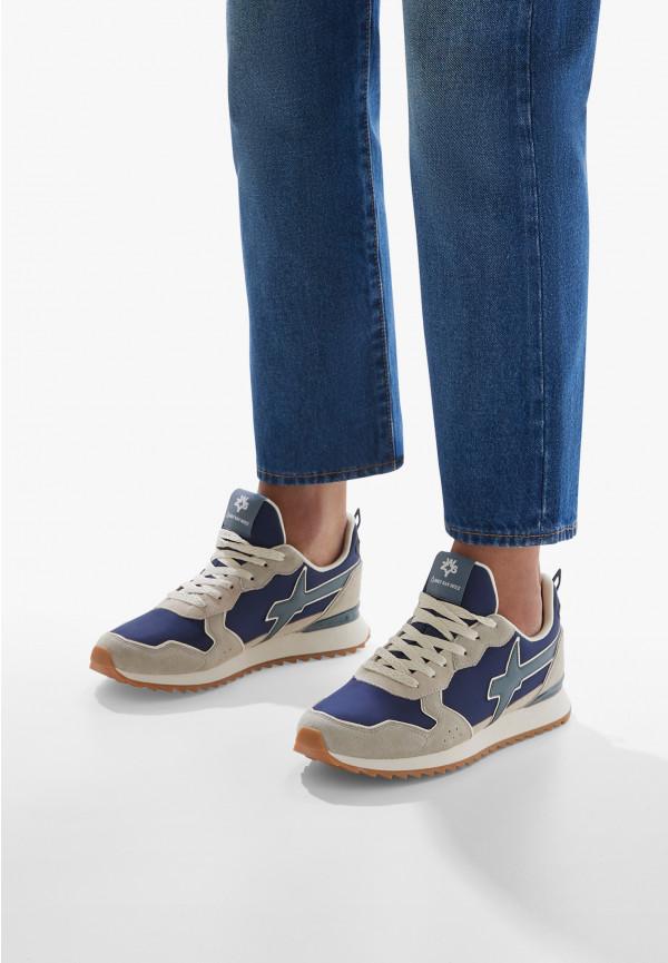 W6yz Sneakers in tessuto tecnico e suede Beige -JET-M Consegna Veloce