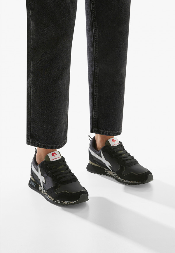 W6yz Sneakers in tessuto tecnico e suede Nero -JET-M Promozione Limitata