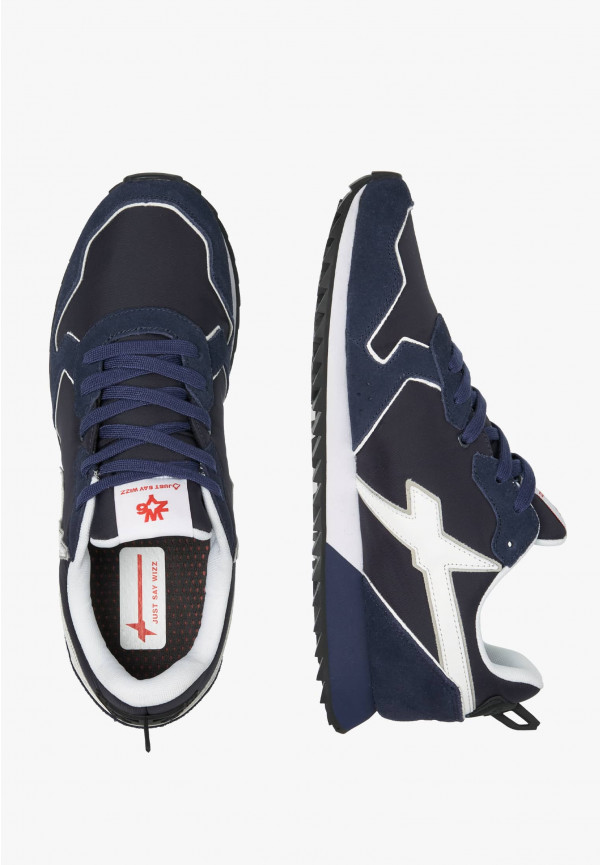 W6yz Sneakers in tessuto tecnico e suede Blu -JET-M Affare Del Giorno