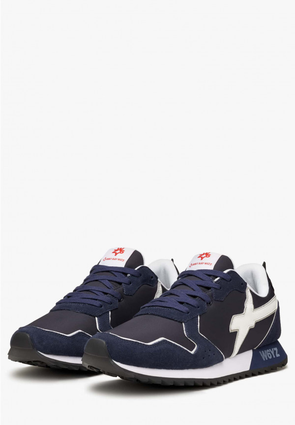 W6yz Sneakers in tessuto tecnico e suede Blu -JET-M Affare Del Giorno