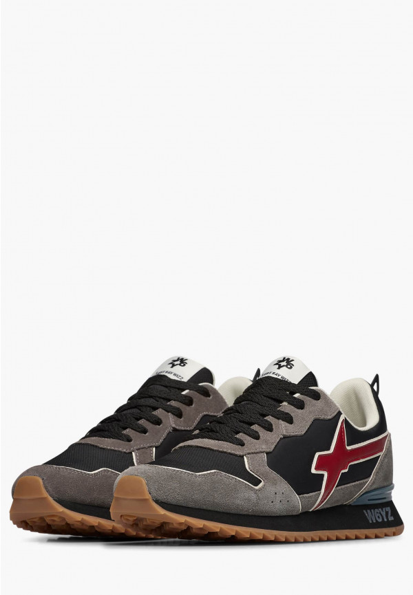 W6yz Sneakers in tessuto tecnico e suede Antracite -JET-M Prezzo Ridotto