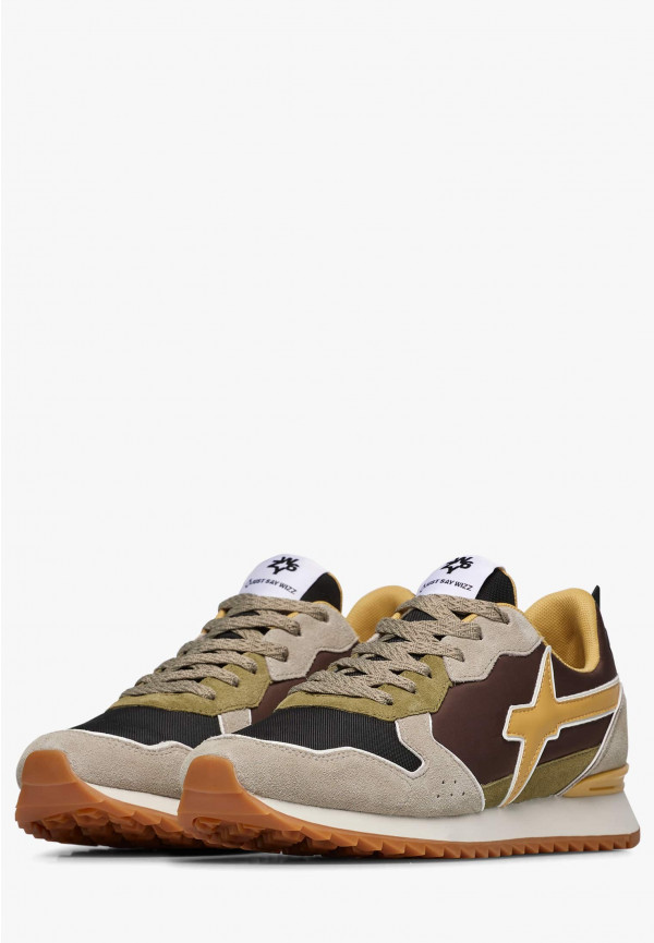 W6yz Sneakers in tessuto tecnico e suede Tortora -JET-M Sottocosto