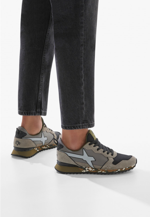 W6yz Sneakers in tessuto tecnico e suede Grigio-Nero -JET-M Convenienza