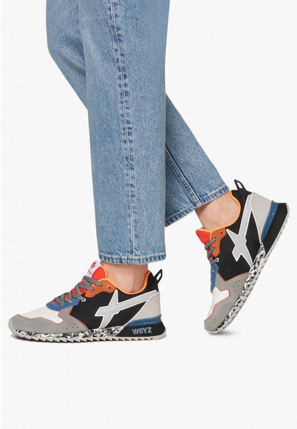 W6yz Sneakers in tessuto tecnico e suede Nero -JET-M Novità