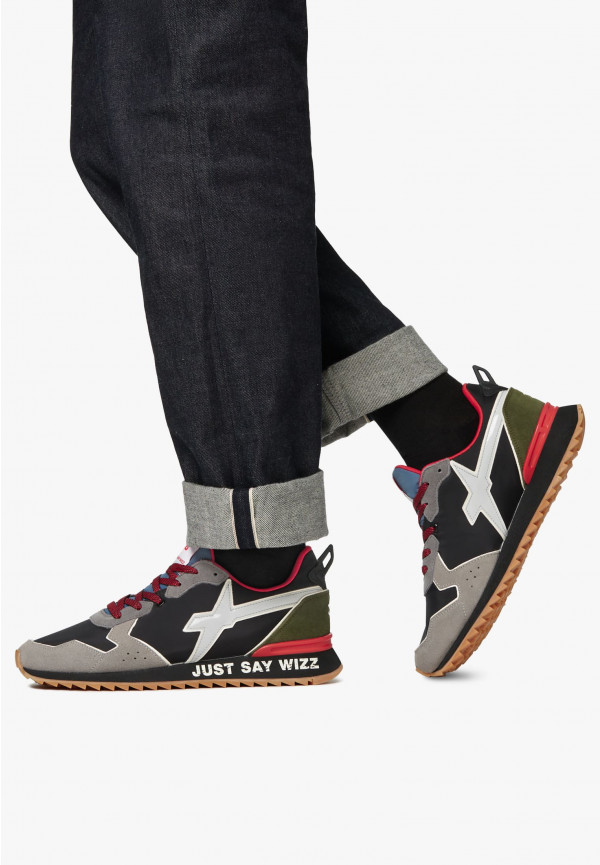 W6yz Sneakers in tessuto tecnico e suede Grigio -JET-M Presa