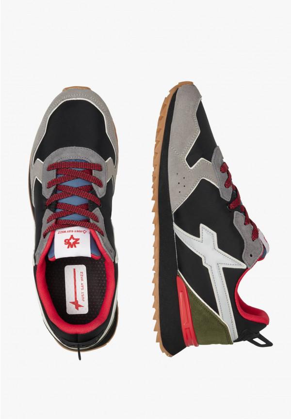 W6yz Sneakers in tessuto tecnico e suede Grigio -JET-M Presa