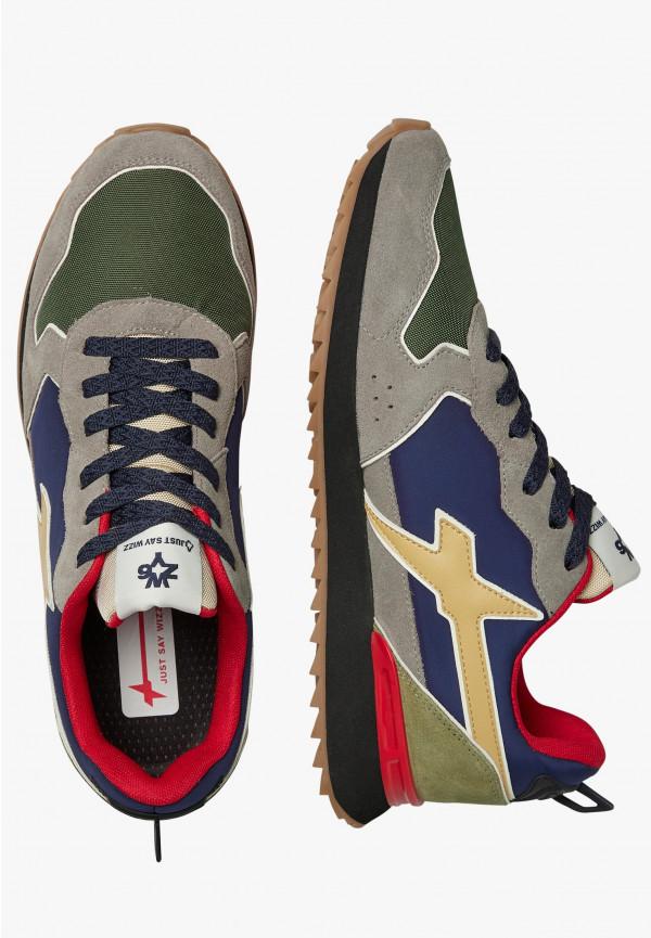 W6yz Sneakers in tessuto tecnico e suede Grigio-Blu -JET-M Sconto
