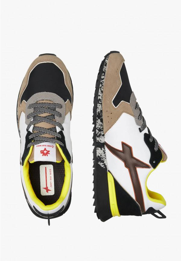 W6yz Sneakers in tessuto tecnico e suede Bianco-Grigio -JET-M Offerta