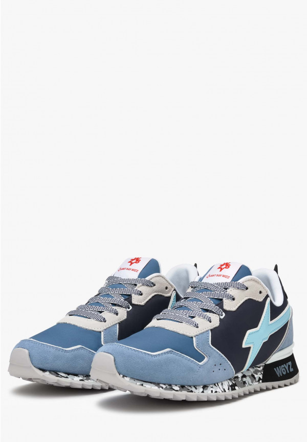 W6yz Sneakers in tessuto tecnico e suede Celeste -JET-M Hotsell