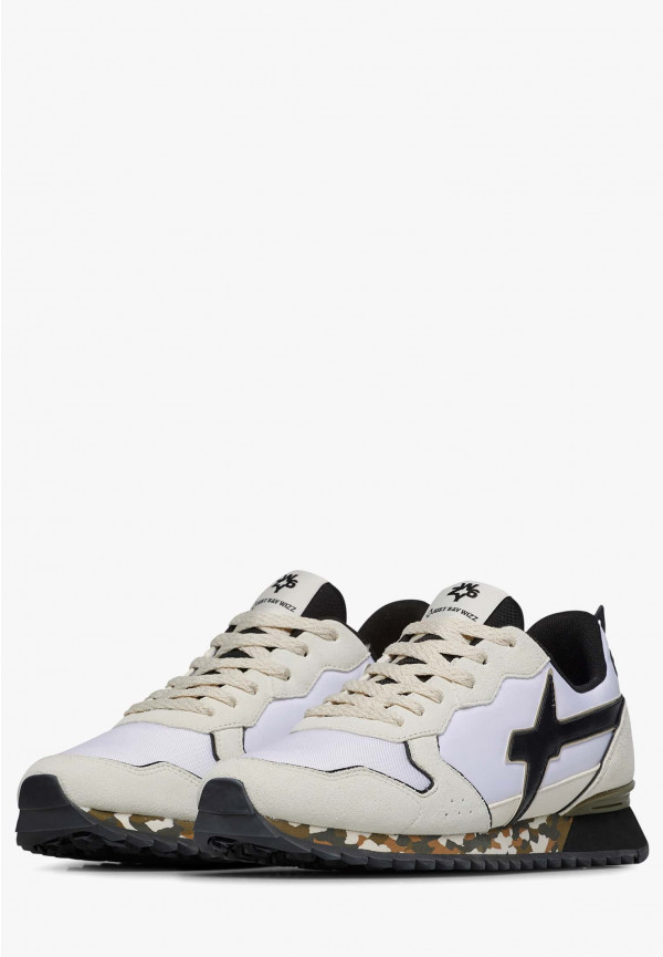 W6yz Sneakers in tessuto tecnico e suede Beige-Nero -JET-M Outlet