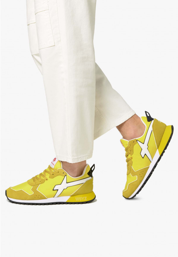 W6yz Sneakers in tessuto tecnico e suede Giallo -JET-M In Vendita