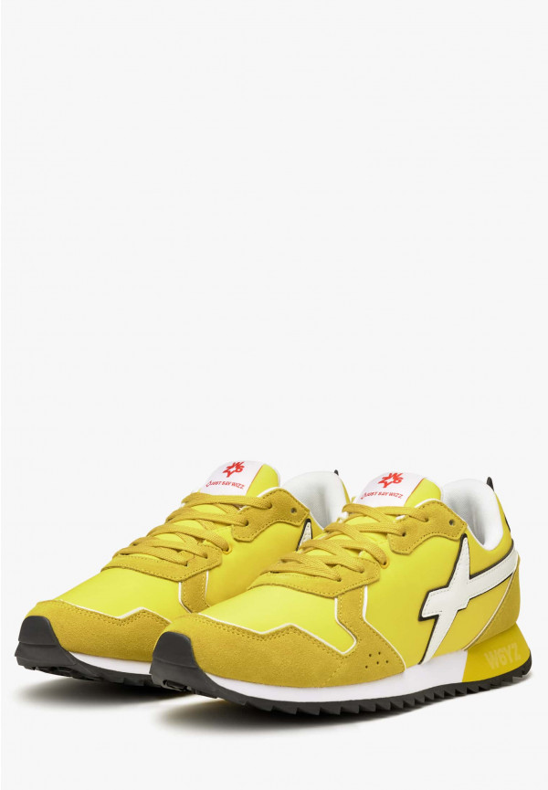 W6yz Sneakers in tessuto tecnico e suede Giallo -JET-M In Vendita