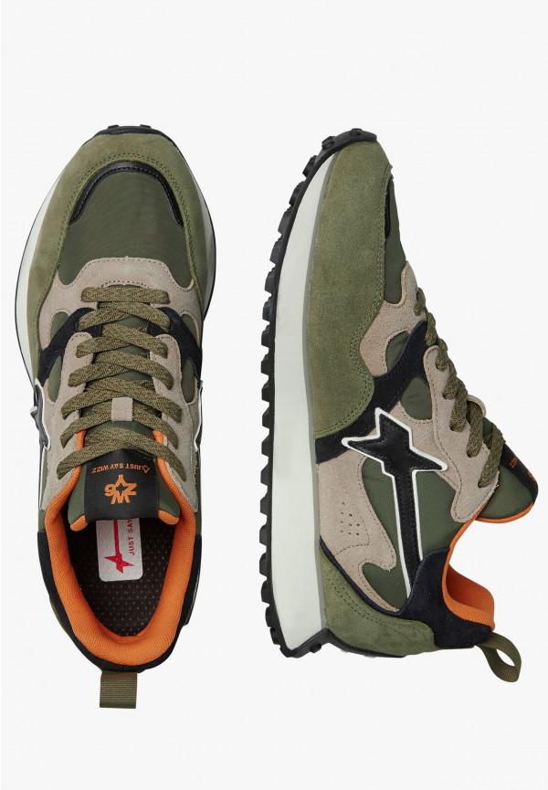 W6yz Sneakers in suede e tessuto tecnico Militare -LOOP-M I Più Venduti