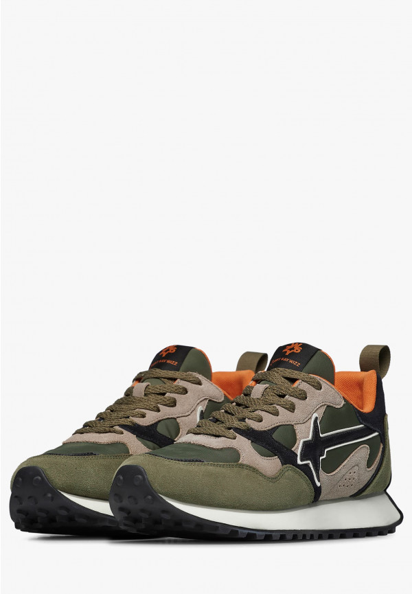 W6yz Sneakers in suede e tessuto tecnico Militare -LOOP-M I Più Venduti