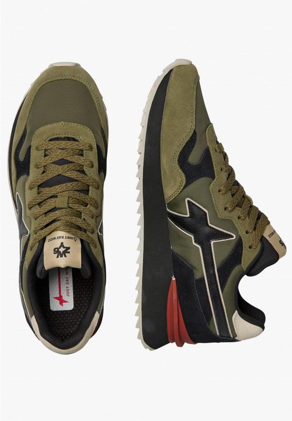 W6yz Sneakers in tessuto tecnico e suede Militare -YAK-M In Saldo