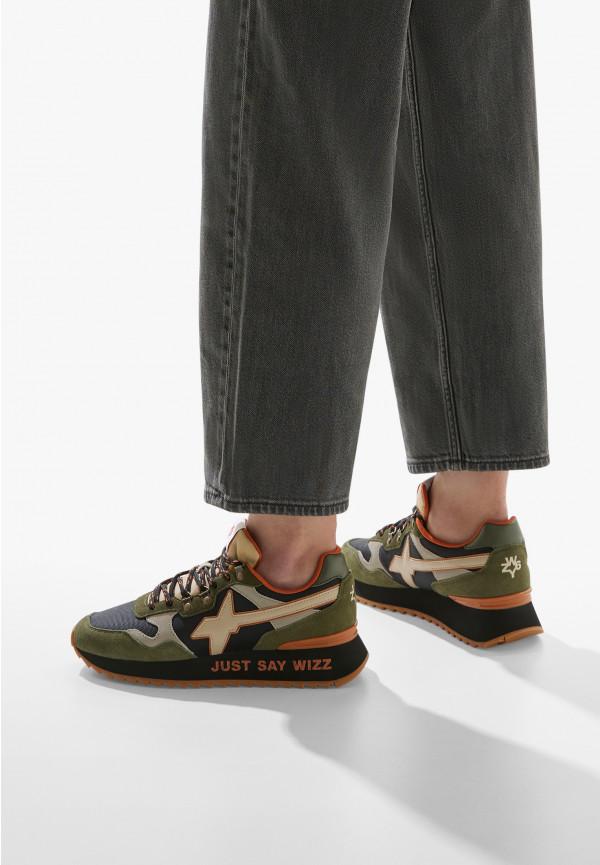 W6yz Sneakers in suede e tessuto tecnico Militare -YAK-M Vendita Economica