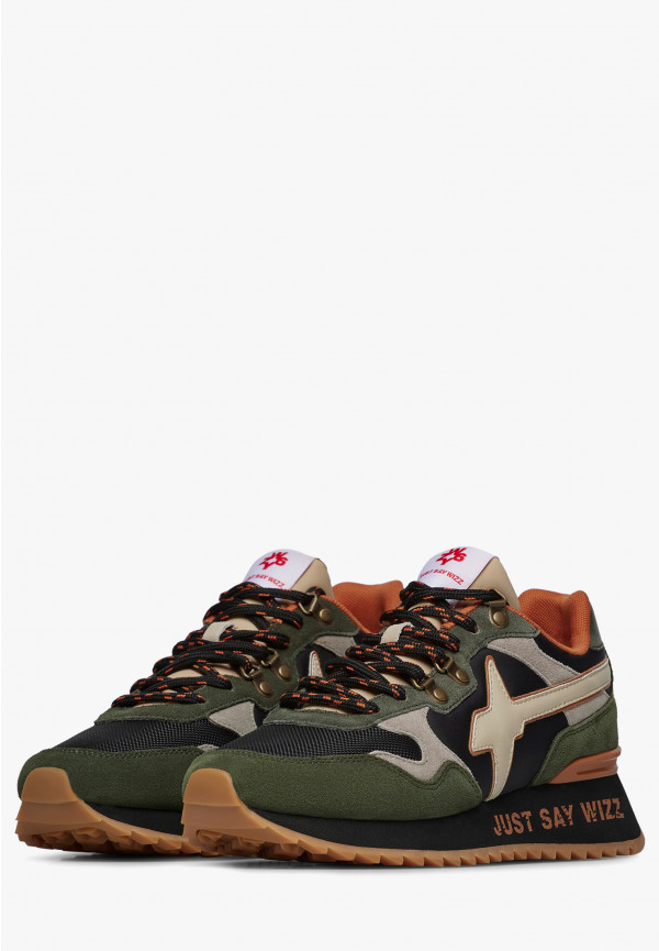 W6yz Sneakers in suede e tessuto tecnico Militare -YAK-M Vendita Economica
