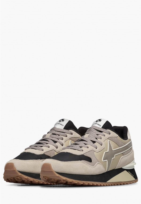 W6yz Sneakers in tessuto tecnico e suede Beige -YAK-M Saldi Di Fabbrica