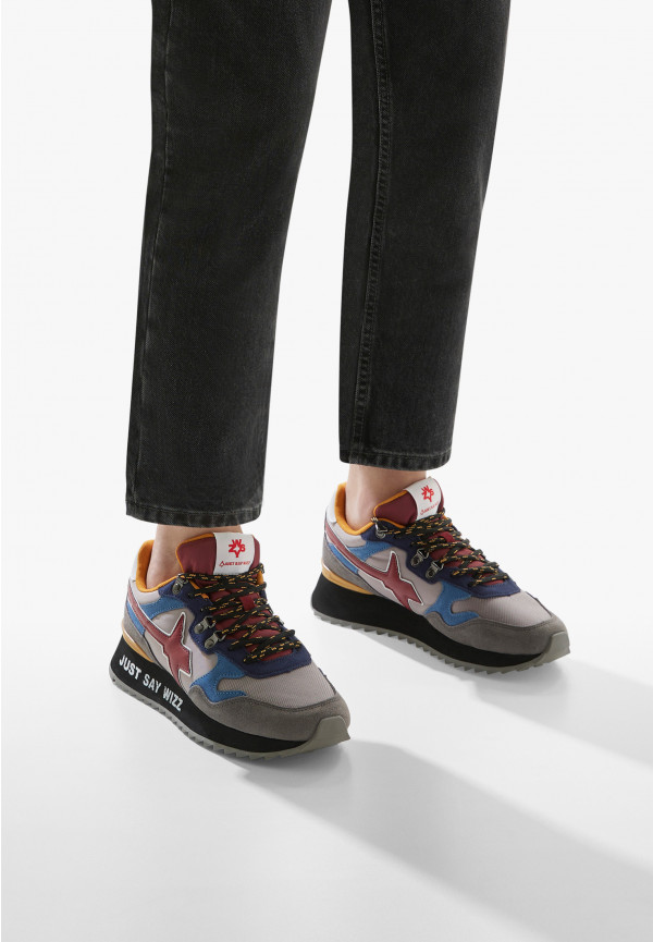 W6yz Sneakers in suede e tessuto tecnico Antracite -YAK-M Vendite Flash