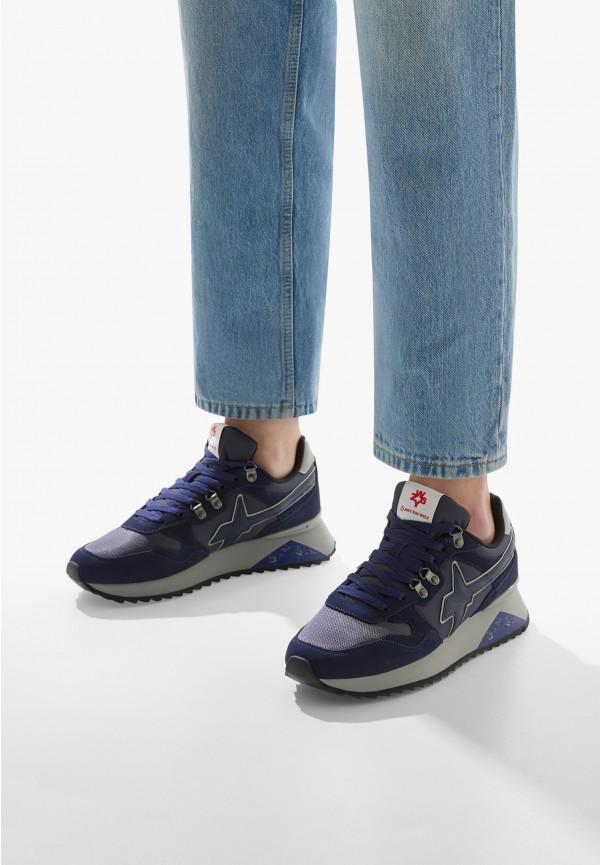 W6yz Sneakers in tessuto tecnico e suede Blu -YAK-M Nuova