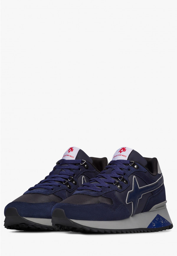 W6yz Sneakers in tessuto tecnico e suede Blu -YAK-M Nuova