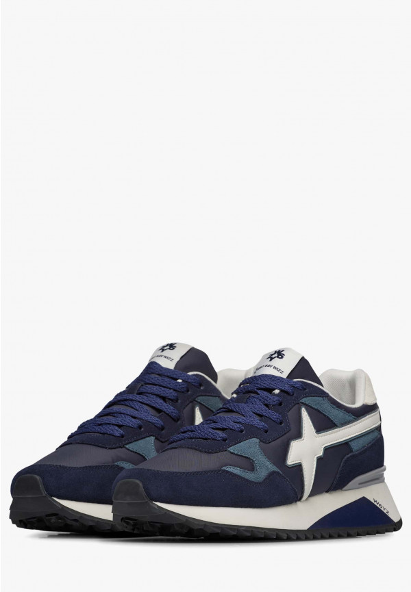 W6yz Sneakers in tessuto tecnico e suede Navy -YAK-M Moda