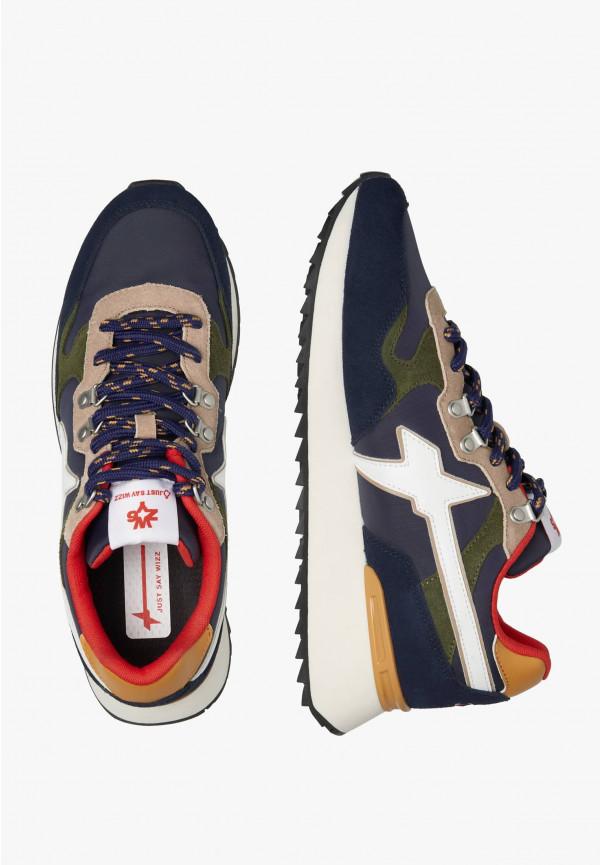 W6yz Sneakers in tessuto tecnico e suede Navy -YAK-M Italy