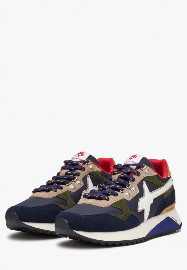W6yz Sneakers in tessuto tecnico e suede Navy -YAK-M Italy